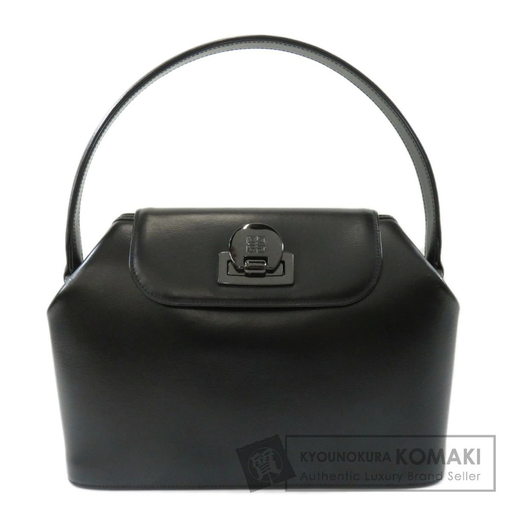 Givenchy handbag black leather unique top handle